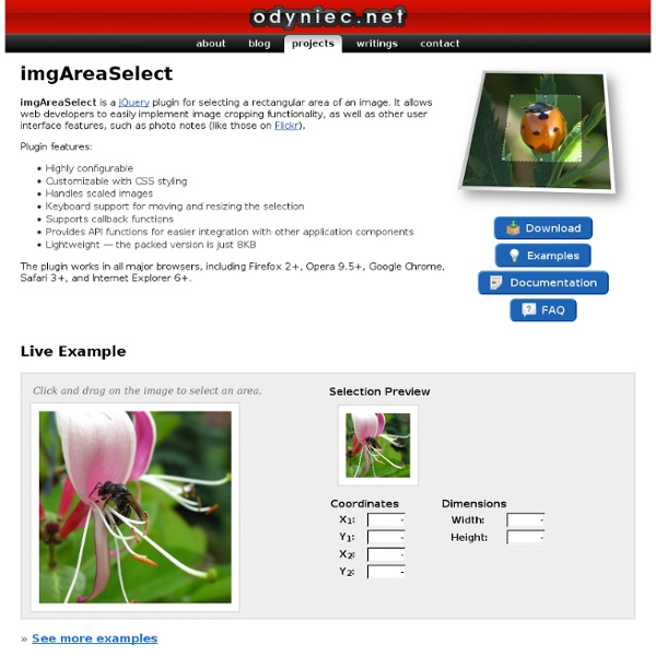 ImgAreaSelect - image selection/cropping jQuery plugin - odyniec.net