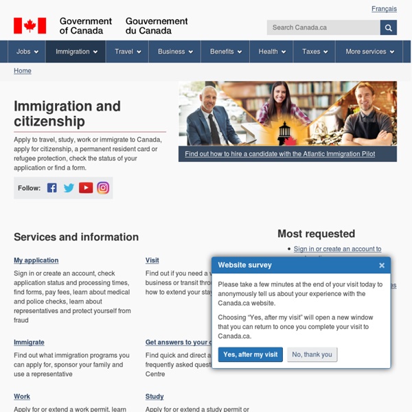 Home - Citizenship and Immigration Canada - Canada
