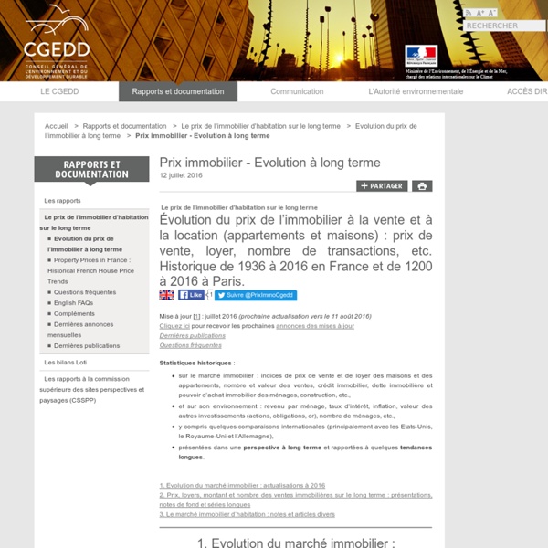 CGEDD - Prix immobilier, 1200-2011