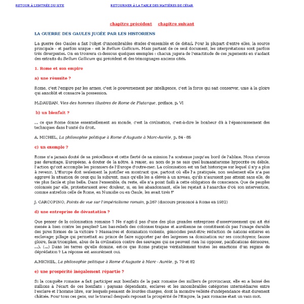 C sar : les tapes d'un imp rialisme : jugement des historiens