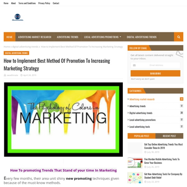 How to Implement Best Method Of Promotion To Increasing Marketing Strategy