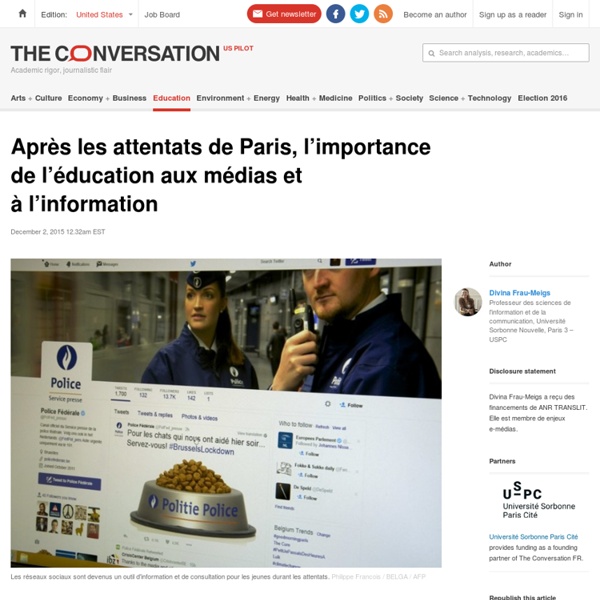 Après les attentats de Paris, l’importance de l’éducation aux médias et à l’information