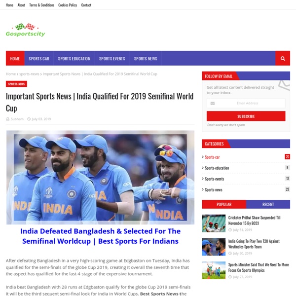 India Qualified For 2019 Semifinal World Cup