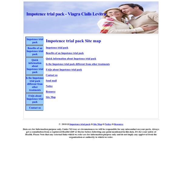 Impotence trial pack Site map - All Pages of Impotence trial pack site