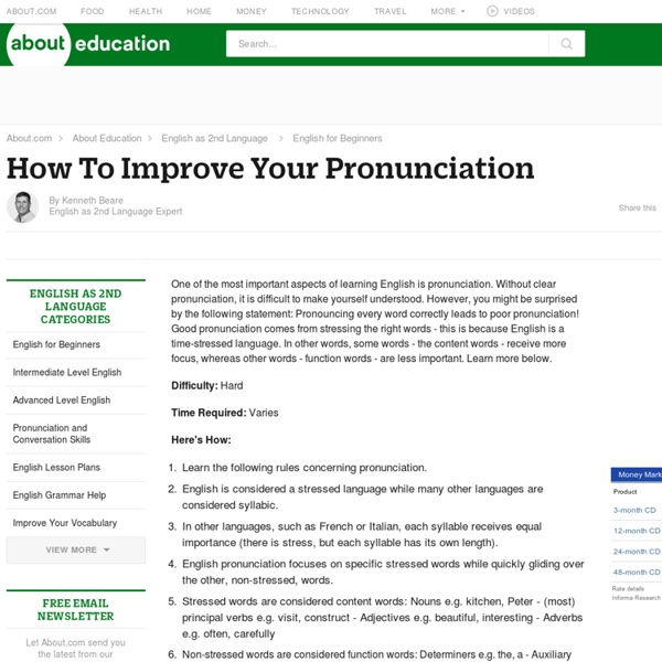 Improve Your Pronunciation