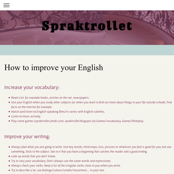 How to improve your English - spraktrollet