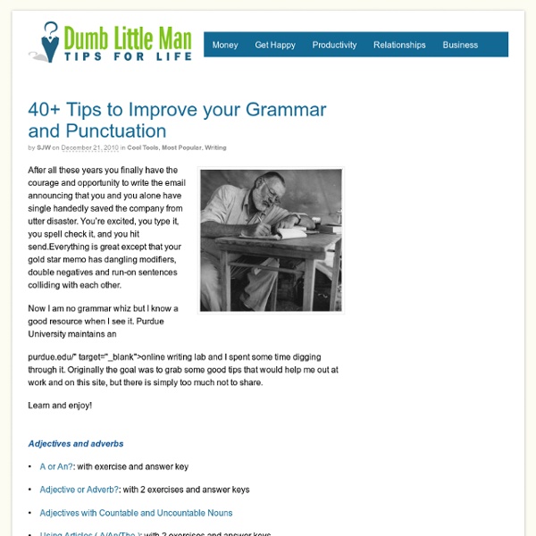 40+ Tips for Grammar and Punctuation