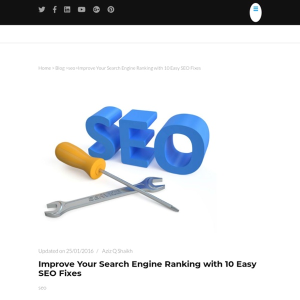 Improve Your Search Engine Ranking with 10 Easy SEO Fixes