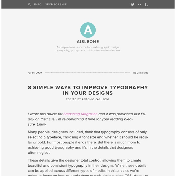 8 Simple Ways to Improve Typography In Your Designs