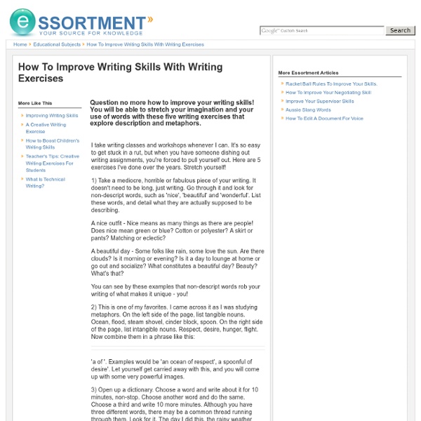 How to improve writing skills with writing exercises