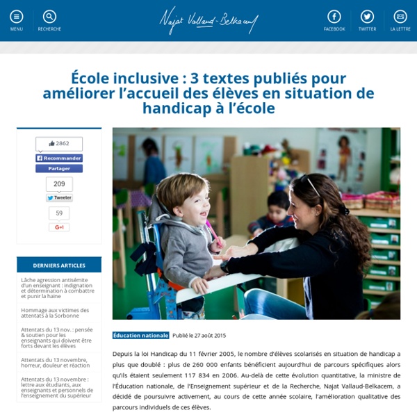 École inclusive : 3 textes publiés pour améliorer l’accueil des élèves en situation de handicap à l’école