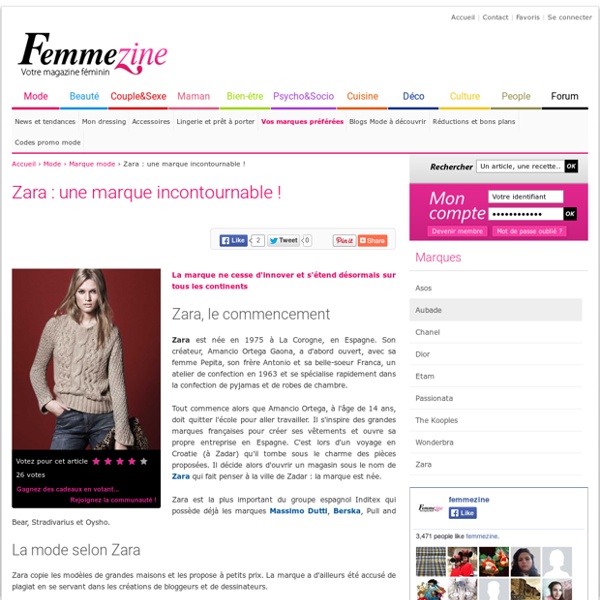 Zara : une marque incontournable ! - Femmezine