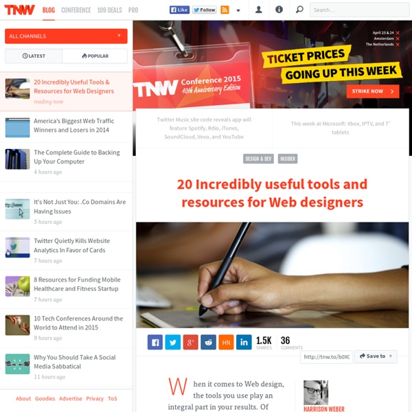 20 Incredibly useful tools and resources for Web designers
