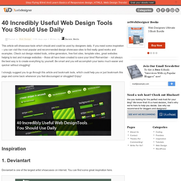 40 Incredibly Useful Web Design Tools You Should Use Daily