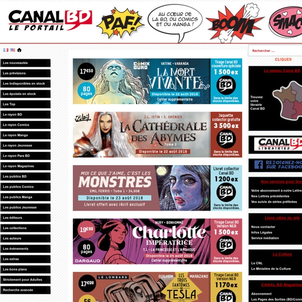 Le portail CANAL BD des librairies indépendantes spécialisées en bandes dessinées