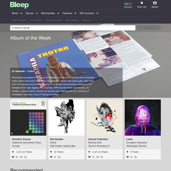 Bleep.com - High Quality Music And Media - Buy MP3, WAV, FLAC, Vinyl, CDs