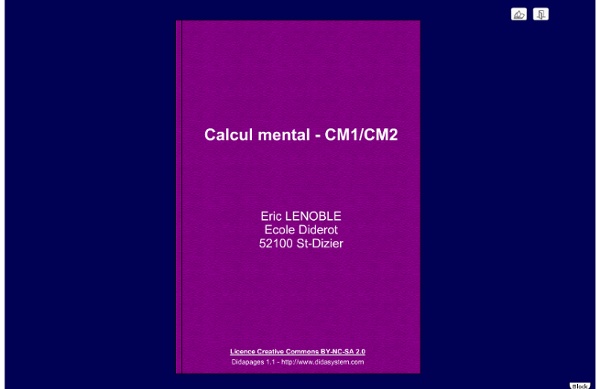 Calcul mental CM1-CM2