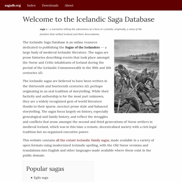 Home - Icelandic Saga Database