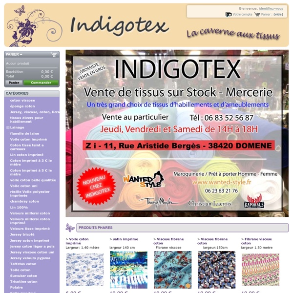 Indigotex, vente de tissu - indigotex