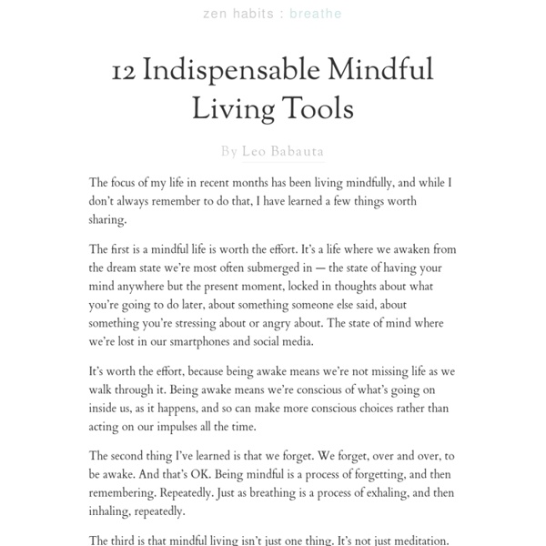 12 Indispensable Mindful Living Tools