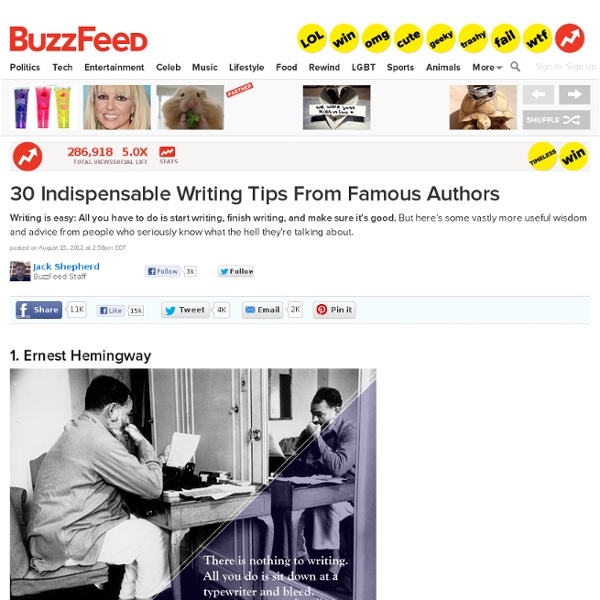 30 Indispensable Writing Tips From Famous Authors