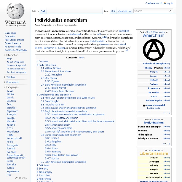 Individualist anarchism