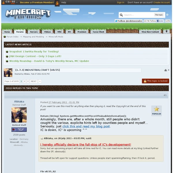 4_01] IndustrialCraft [v6.37] - Minecraft Forums