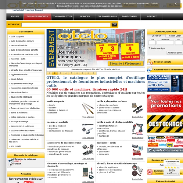 Fournitures industrielles, machines outils, outillage professionnel