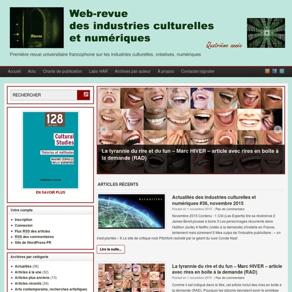 Web-revue des industries culturelles et numériques