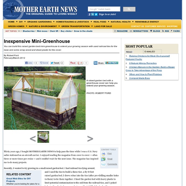 Inexpensive Mini-Greenhouse - DIY