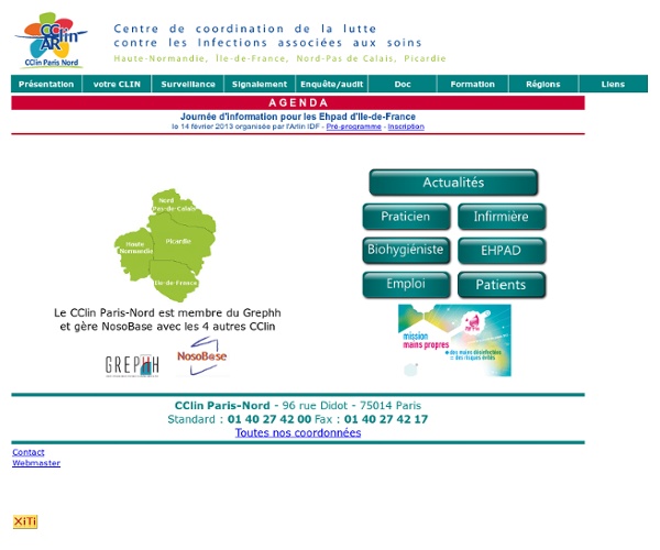 CCLIN PARIS NORD accueil - Lutte contre les infections nosocomiales et associées aux soins