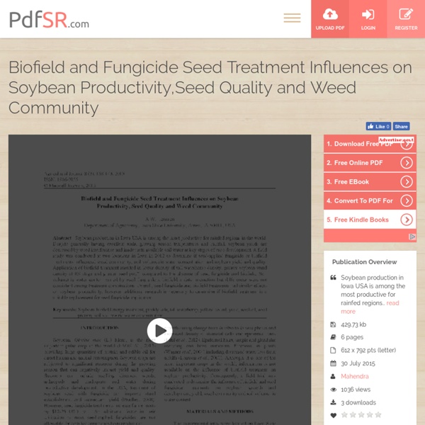 Soybean Seed Treatment & Soybean Productivity