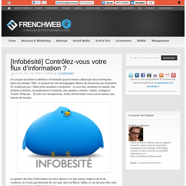 [Infobésité] Contrôlez-vous votre flux d’information ? 