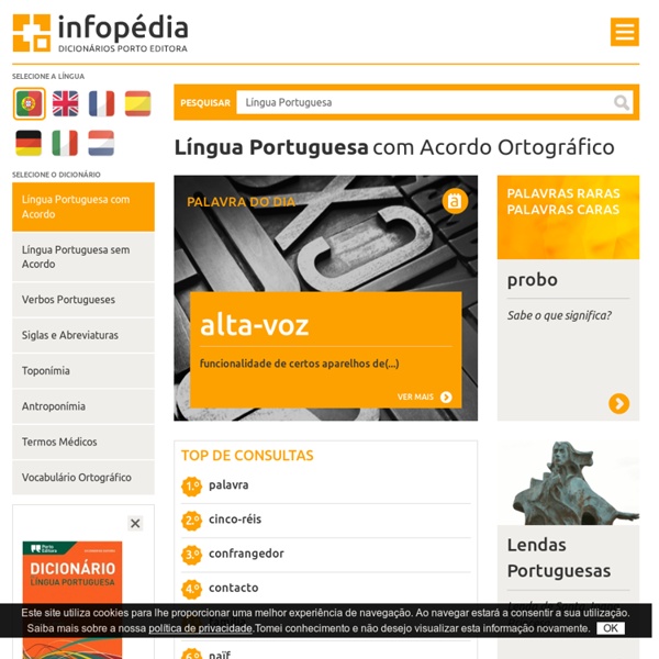Infopédia - Dicionários Porto Editora