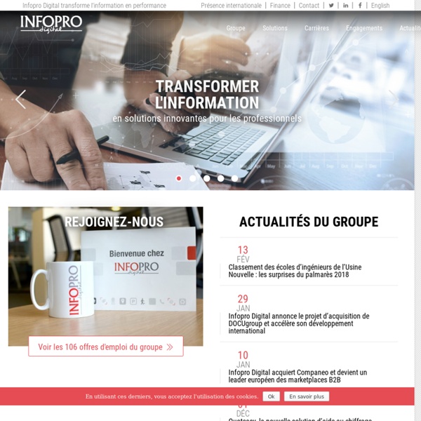 Infopro Digital - Leader français de l'information professionnelle