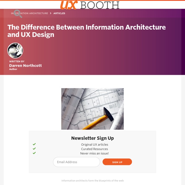 The Difference Between Information Architecture and UX Design