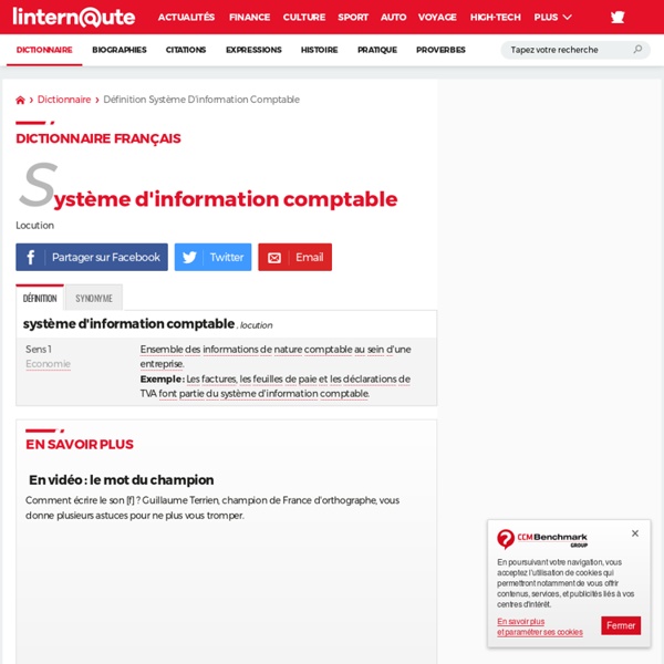 Système d'information comptable : Définition simple et facile du dictionnaire