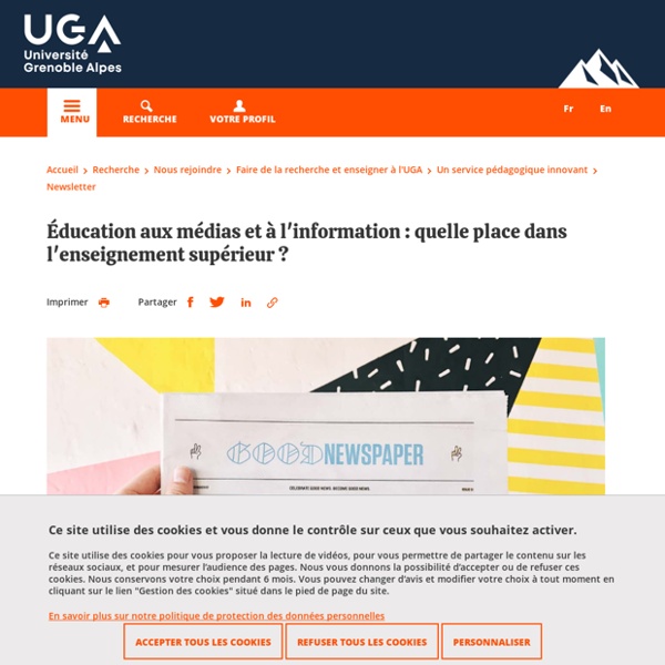 Éducation aux médias et à l'information : quelle place dans l'enseignement supérieur ? - Université Grenoble Alpes