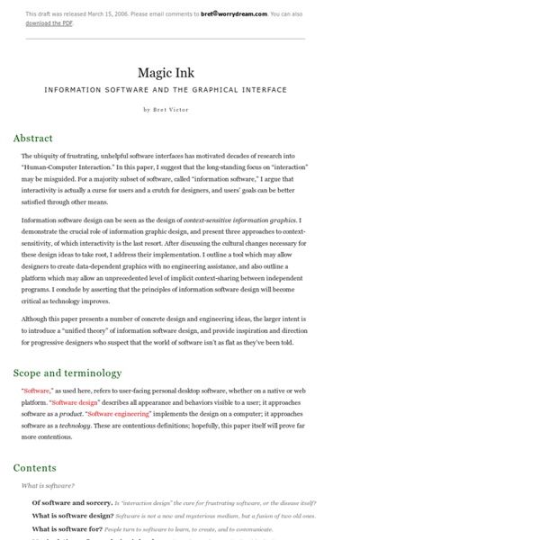 IxD - Magic Ink: Information Software and the Graphical Interface