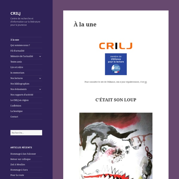 CRILJ – Centre de recherche et d'information sur la littérature pour la jeunesse