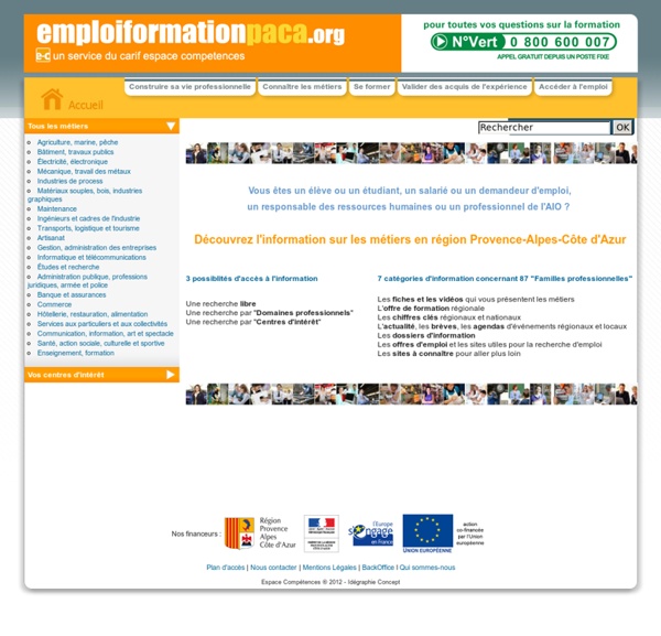 Le site d'information sur les métiers, la formation et l'emploi
