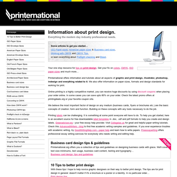 Information about graphic and print design