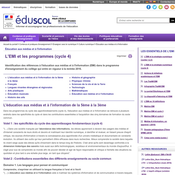 Programme EMI cycle 4 (Eduscol)