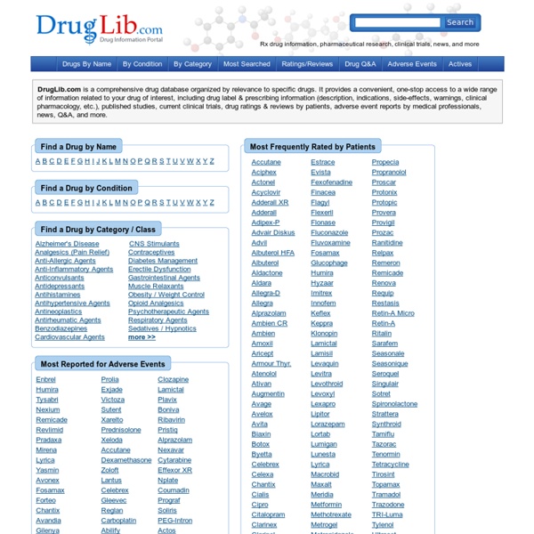Druglib.com - Drug Information, Research, Clinical Trials, News