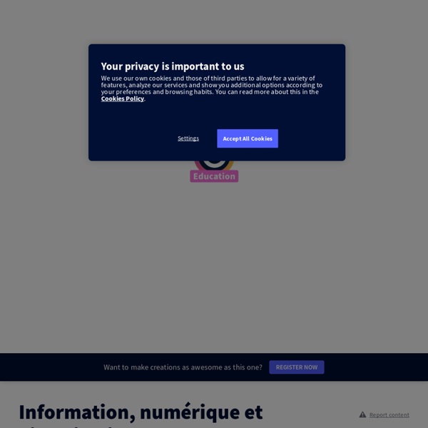 Information, numérique et visualisation par Docnice sur Genially