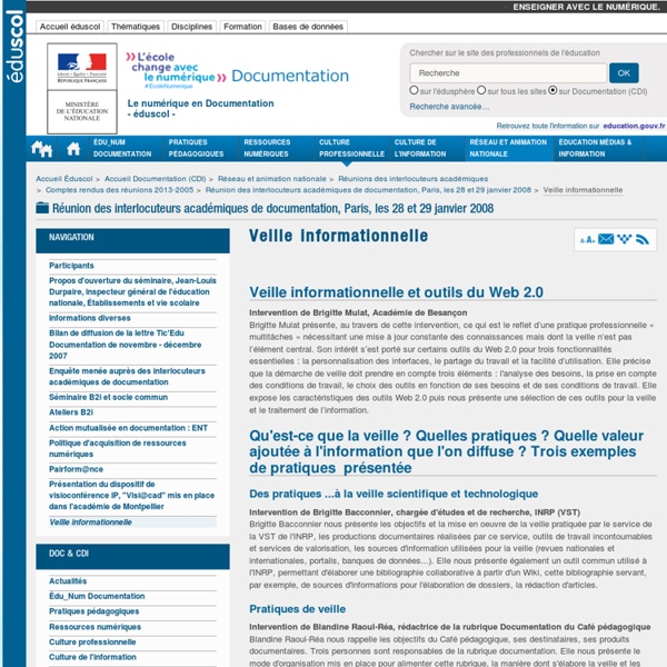 Veille informationnelle — Documentation (CDI)