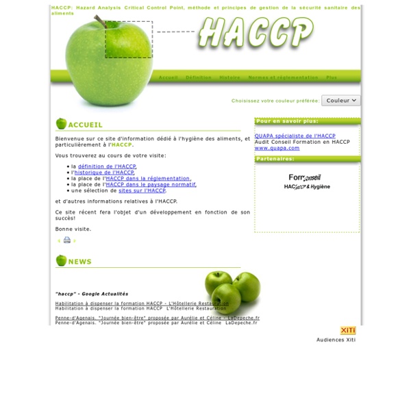 Site d'informations sur la m?thode HACCP