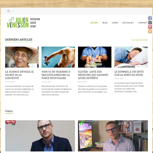 Julien Venesson ♣ Site Officiel – Informations nutrition, micronutrition, santé, sports