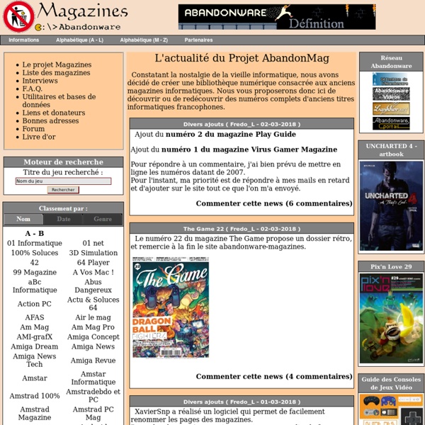 Le site des anciennes revues informatiques - www.abandonware-magazines.org