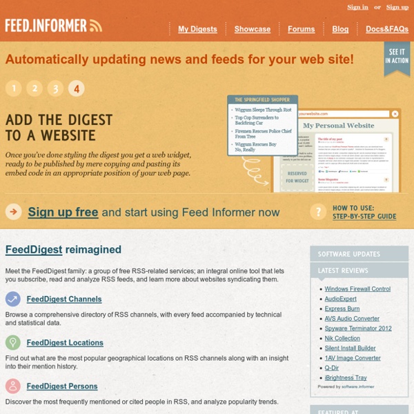 Feed Informer: Mix, convert, and republish RSS and Atom feeds.
